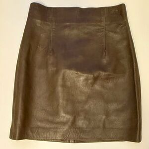 🫒BNWT🫒 100% LEATHER BODYCON MINI SKIRT ZARA SIZE XS
